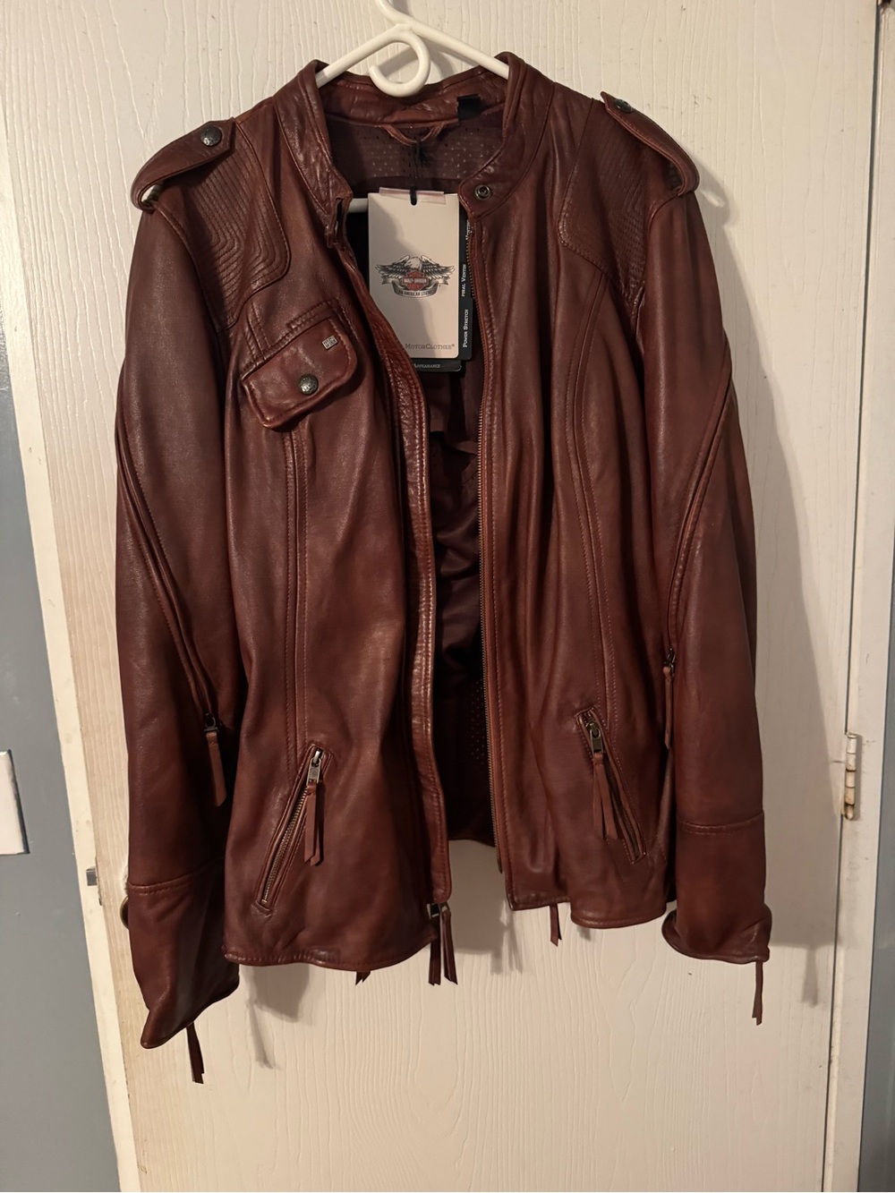 Harley-Davidson Brown Leather Riding Jacket